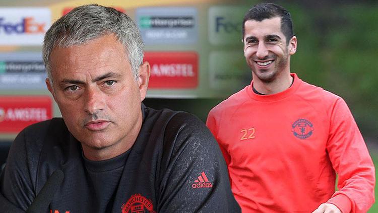 Jose Mourinho dan Henrikh Mkhitaryan. - INDOSPORT